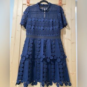 Self-Portrait navy dress